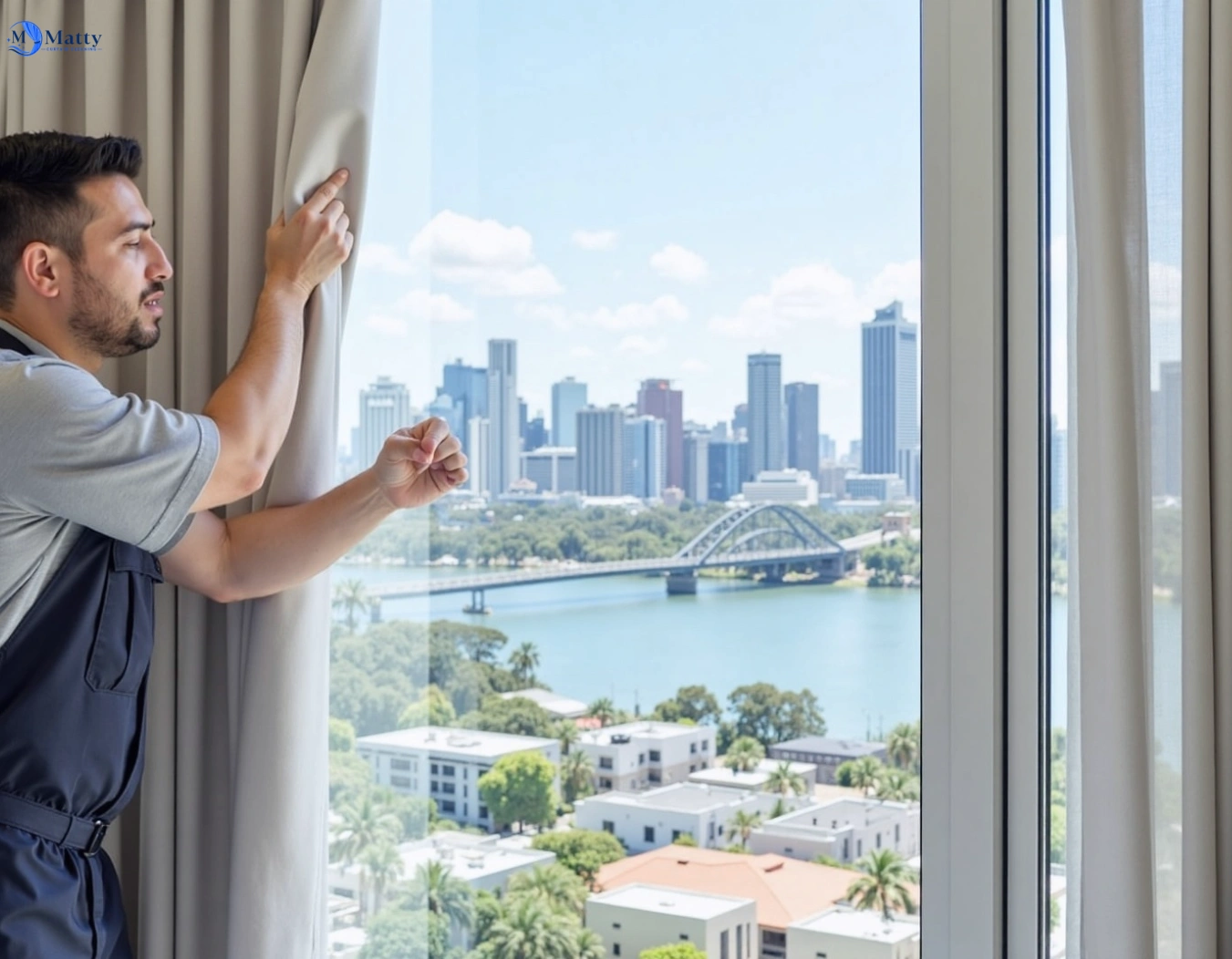 Professional curtain steam cleaning service woodcroft-nsw QLD by Matty Curtain Cleaning